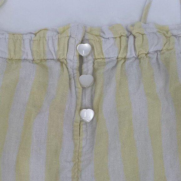 Stoney Clover Ln X Target Size Large Yellow White Stripe Linen Blend Jumpsuit - Picture 5 of 12